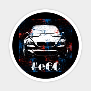 e60 abstract silhouette color Magnet